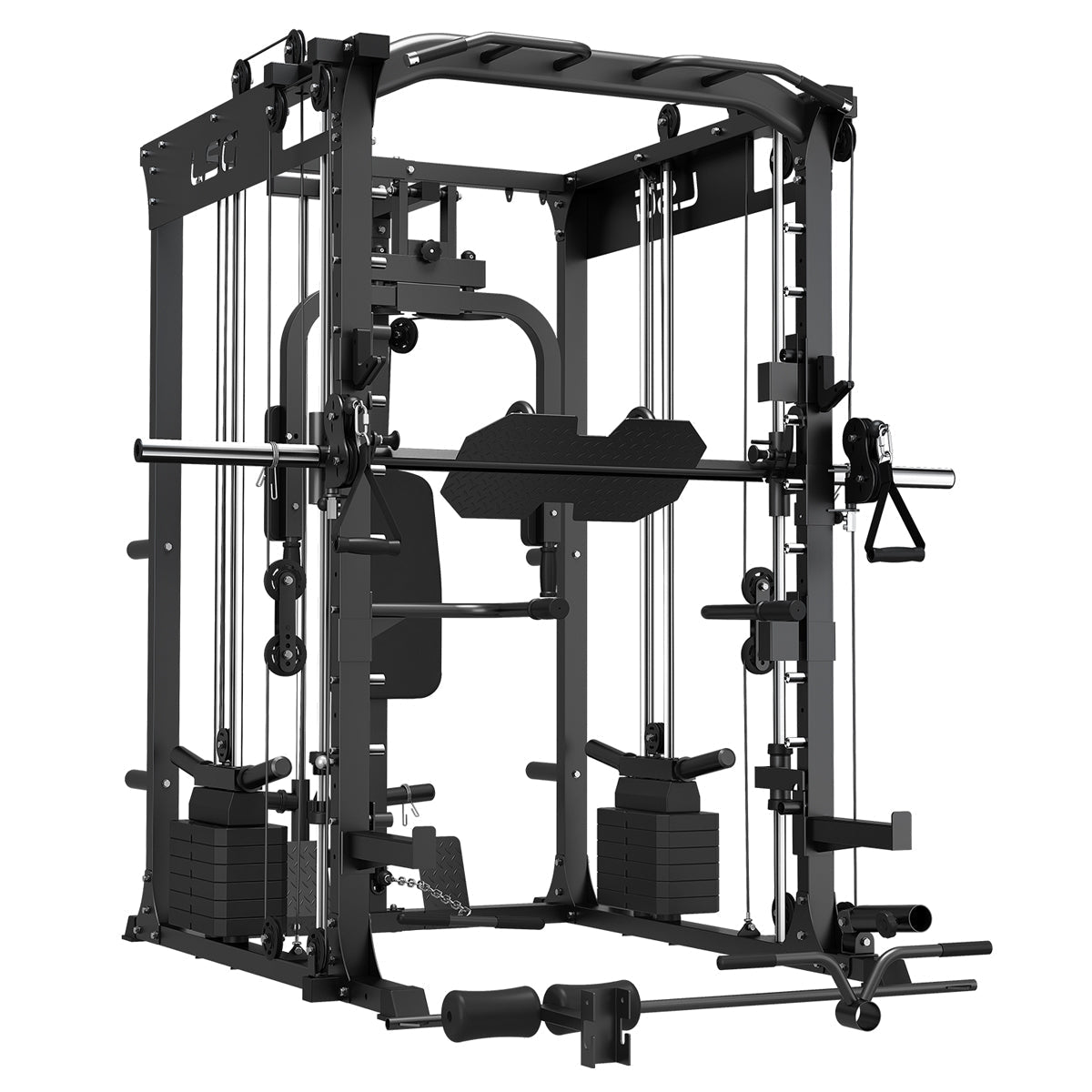 10-in-1 Home Gym Station, Power Rack, Smith Machine and Cable Crossover