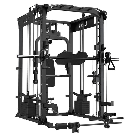 10-in-1 Home Gym Station, Power Rack, Smith Machine and Cable Crossover