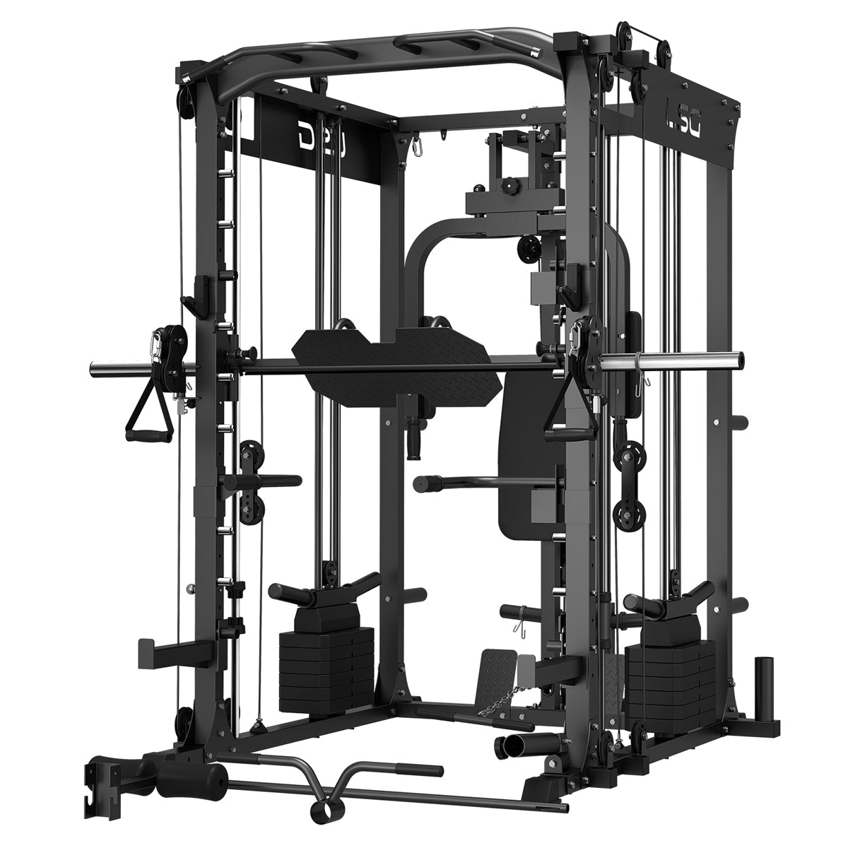 10-in-1 Home Gym Station, Power Rack, Smith Machine and Cable Crossover