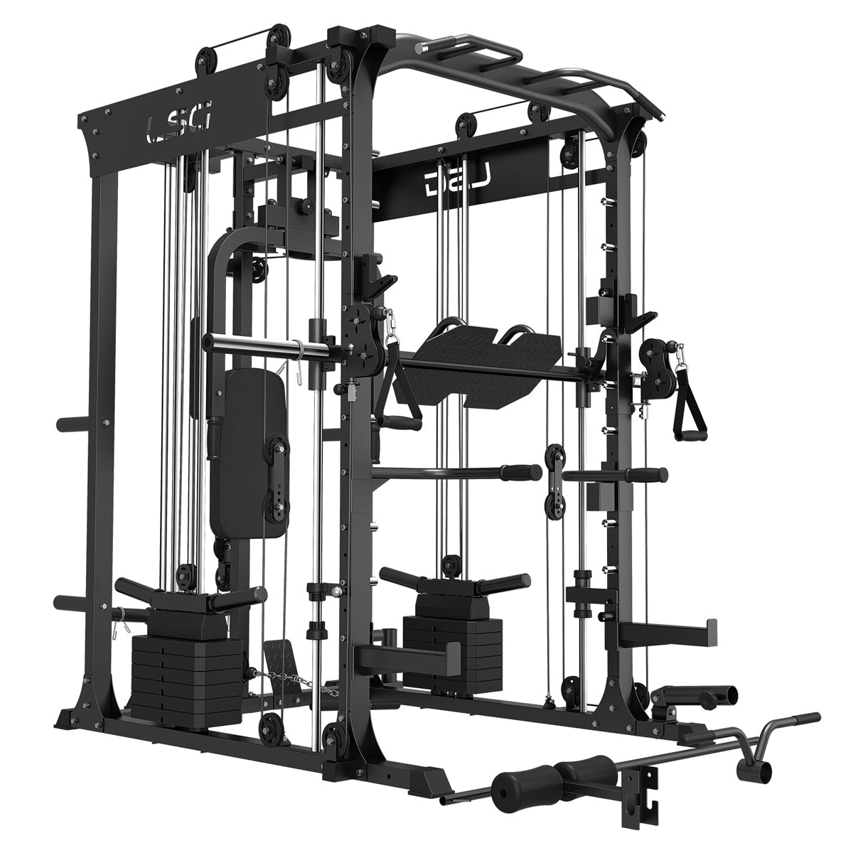 10-in-1 Home Gym Station, Power Rack, Smith Machine and Cable Crossover